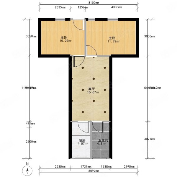 t字户型 度一无二的设计理念 拎包入住的装修 满五 可谈