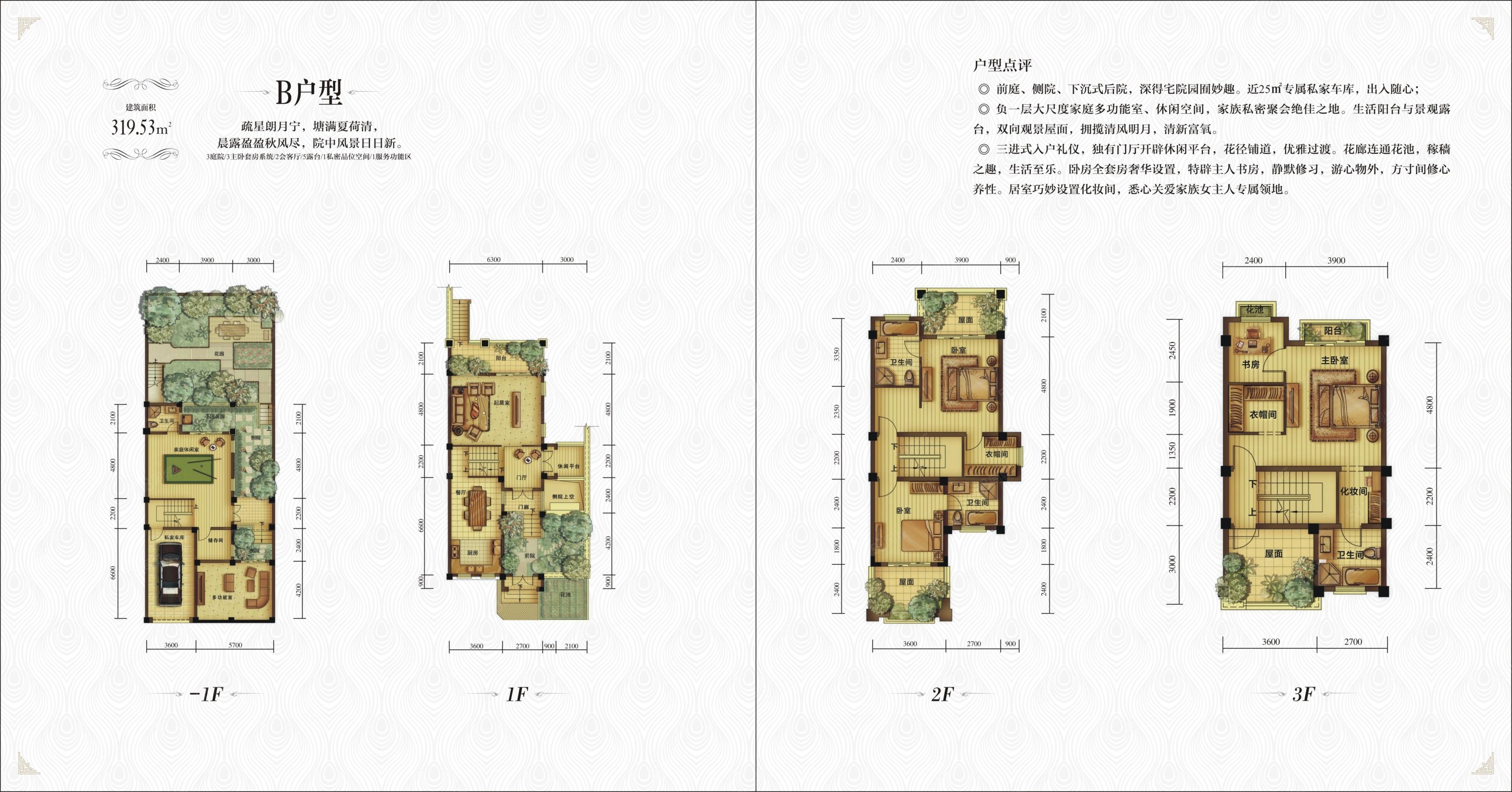 三利麓山城阅庐4室2厅3卫292㎡南北780万