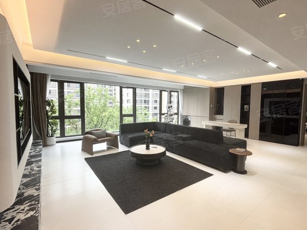 大横厅_全景落地窗_洋房_万科朗拾_中央空调_全屋定制
