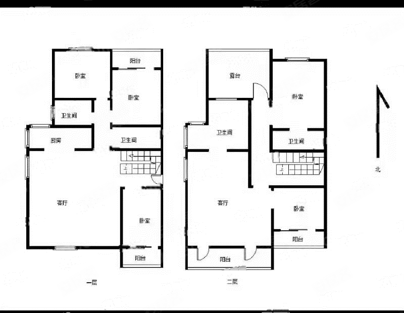 时代俊园翔盛园6室2厅4卫225.34㎡南北352万
