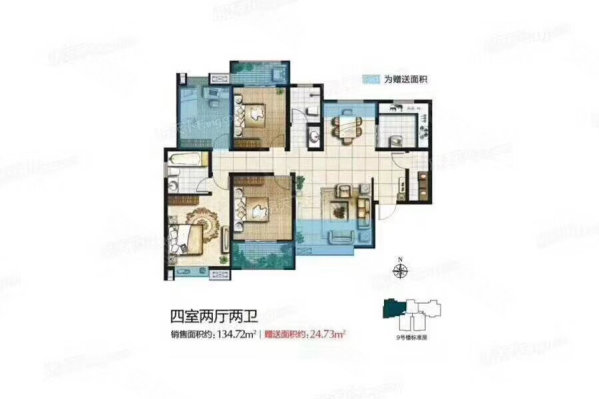 长安区 京科花园 大三房 一把付 更名 业主诚心出售