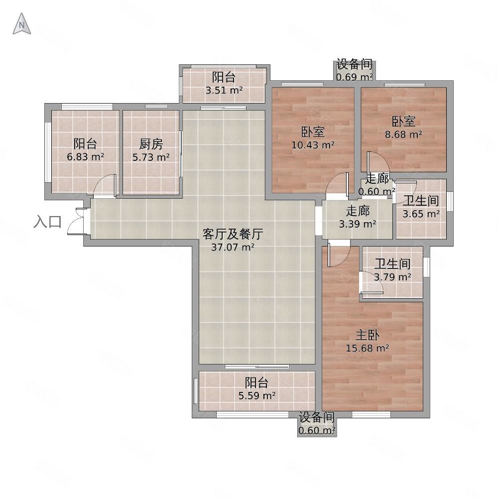 五矿万境蓝山5室2厅2卫137.94㎡南240万