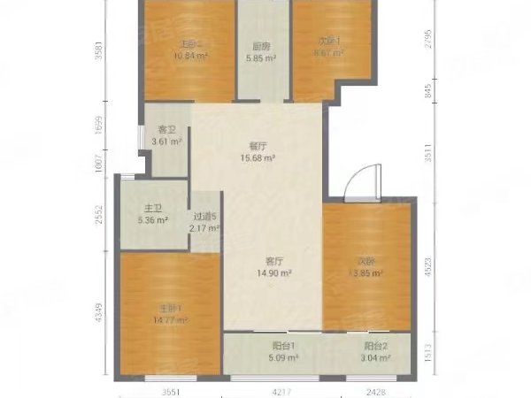 上海奉贤南桥桐南美麓(公寓住宅)桐南美麓(公寓住宅 4室2厅2卫 4500