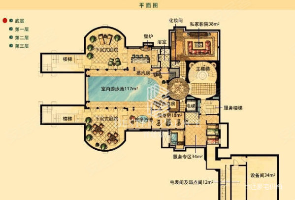 檀宫二手房,55000万,8室5厅,7卫,1619平米-上海安居客