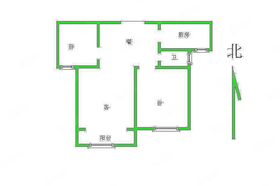 62万 2室2厅 电梯房 85平 简单装修 看房方便 有钥匙