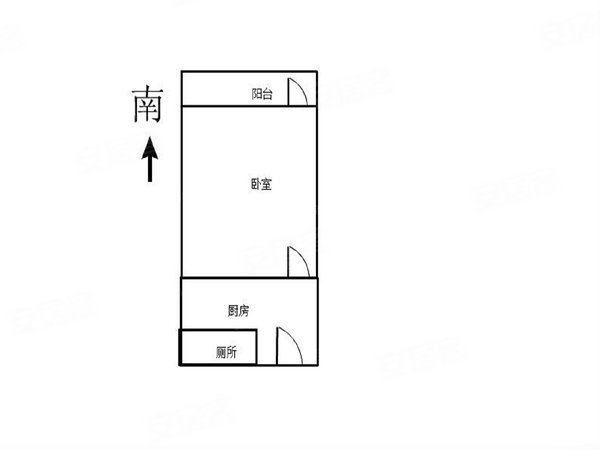 马场道干净整洁采光好新闻里一室一厅