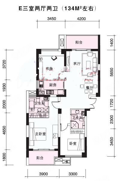 楼王位置 稀有户型 学区房送车位, 风雅钱塘二手房, 3室2厅2高清图片