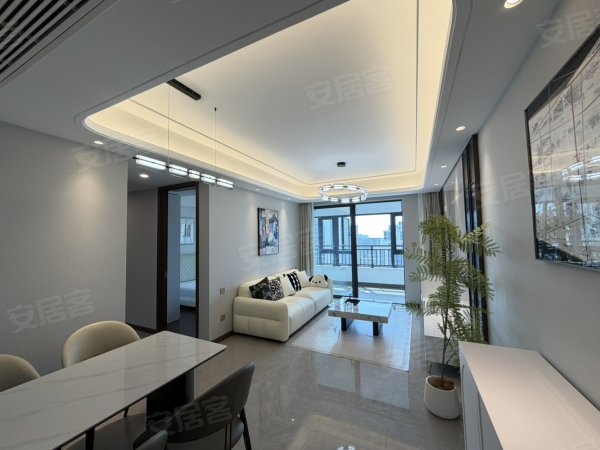 真图实拍租客到期已搬走_奶油风全屋定制柜_精装修全屋地暖空调