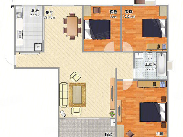 江堤中路精装三室一厅墨水湖汉阳医院江腾广场建港中学