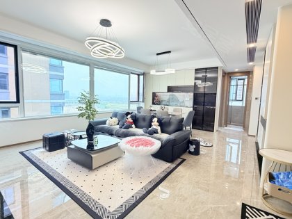 置地悦玺大横厅三房_业主自住装修_全屋高端定制_真图实拍