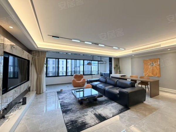 洋房！绿城兰园175平超大横厅精装4房3卫_现代风可月付