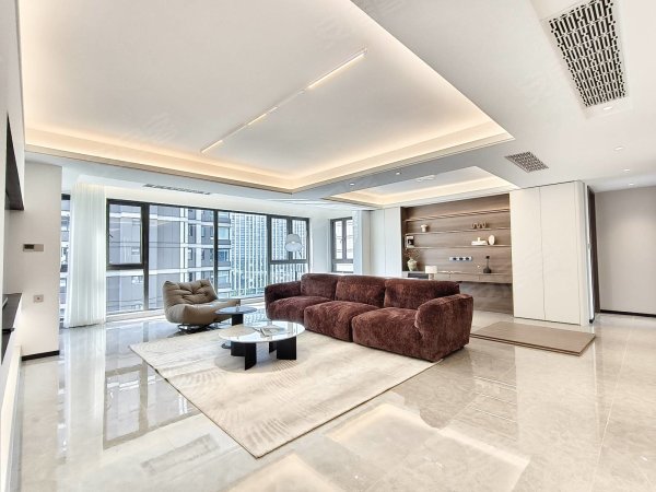 徽派建筑珺和府_现代简约风可月付_大横厅落地窗可办公一梯一户