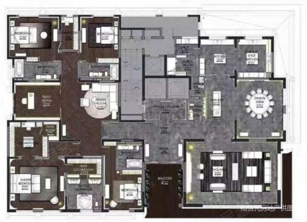 古北壹号大平层户型图,古北壹号户型图660平,200平米大平层户型图(第4页)_大山谷图库