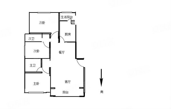 广电苑信园3室2厅2卫140.7㎡南北120万