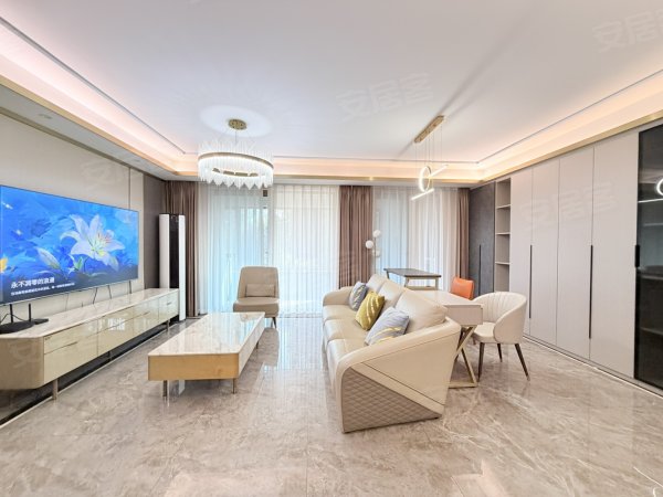 龙湖景粼玖序业主自住装修_全屋定制柜_一梯一户_有地暖_浴缸