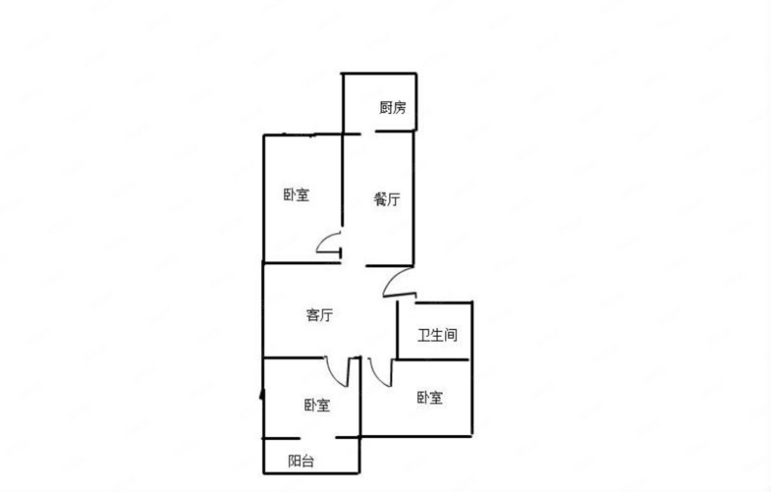 瑶海家园3室2厅1卫90㎡南北116万