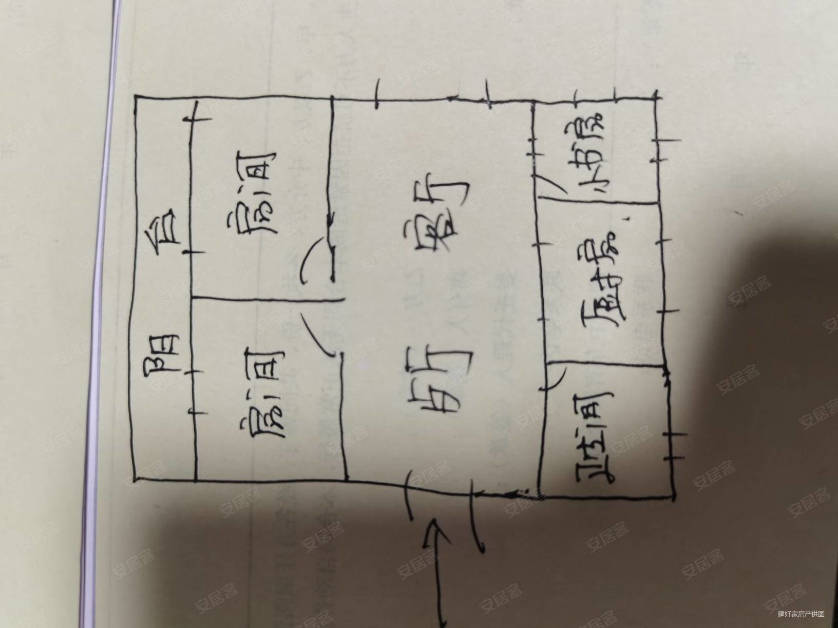 65平米三室一厅平面图,65平方三房一厅效果图 亭林路194号小区65平诚心急售288万价格可议