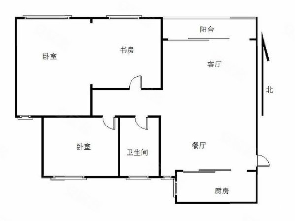 葵竹苑3室2厅1卫78㎡南北195万