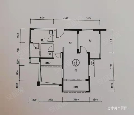 康德城(b区)4室2厅2卫116㎡南61.8万