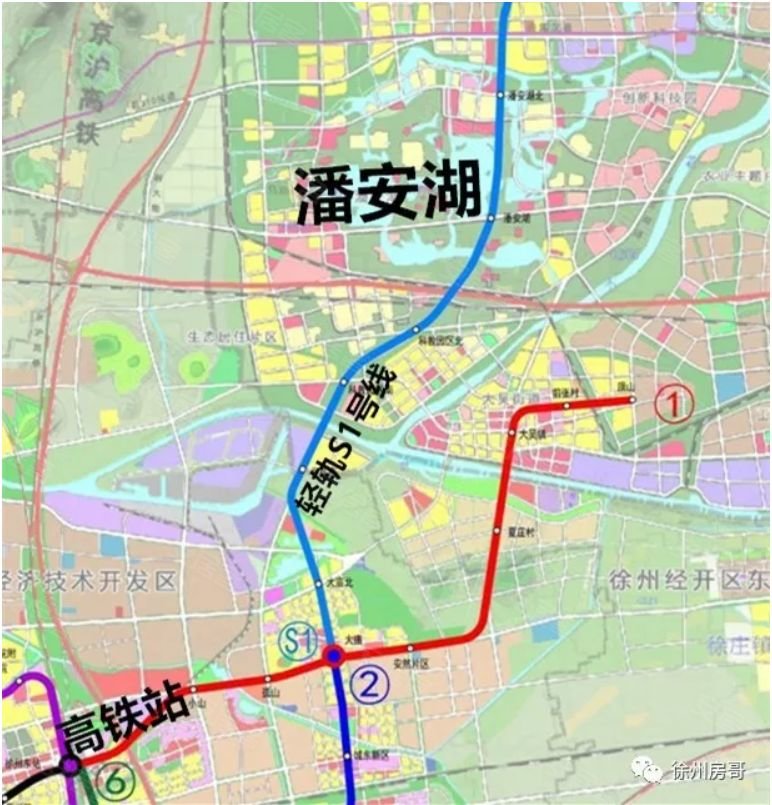 徐州s1号线最新线路图,徐州s1号线地铁线路图 显示,地铁1号线二期(规划),地铁2号线二期(规划)以及徐州地铁s1号线