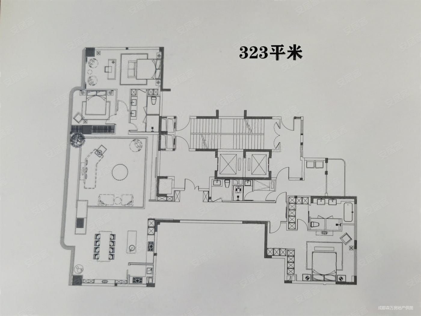 迎晖天玺(商住楼)3室2厅3卫323㎡南900万