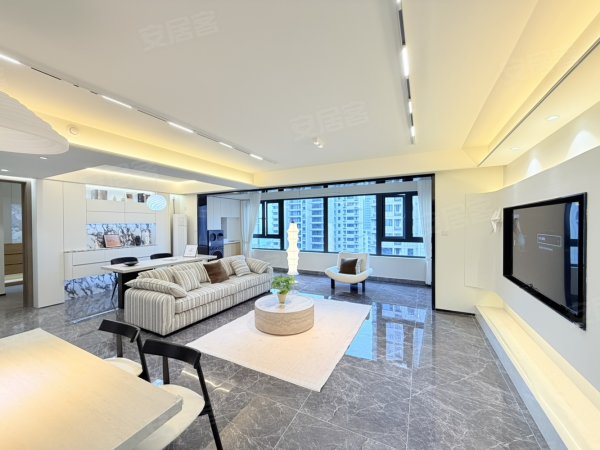 真图实拍第一次出租_130平大边户大横厅_全屋高定拎包即住