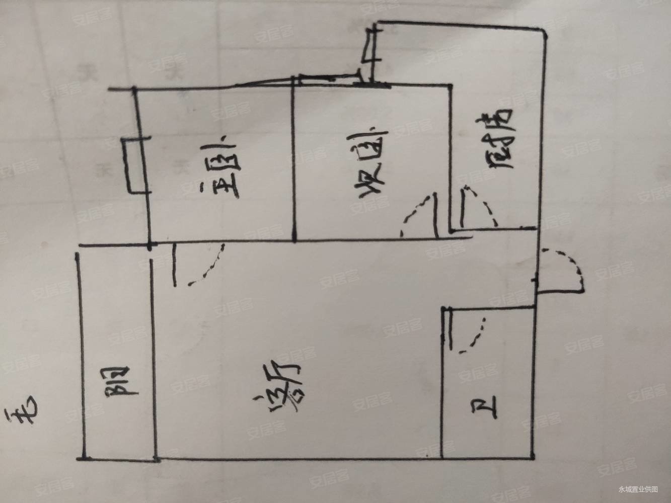 北三环汉都新苑两室两厅93平65万净拿