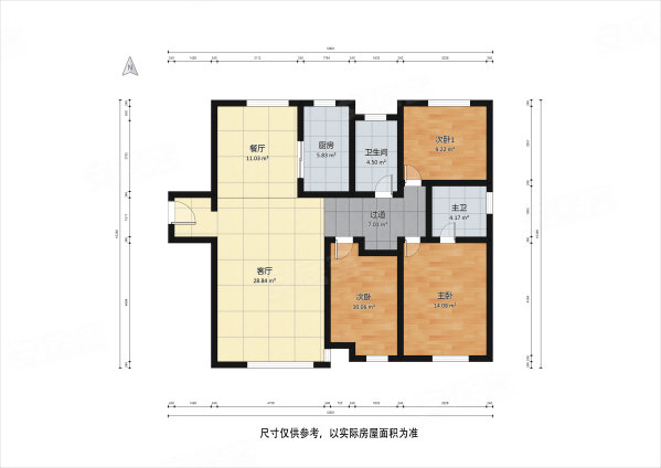 融创东岸名郡3室2厅2卫135.27㎡南162万