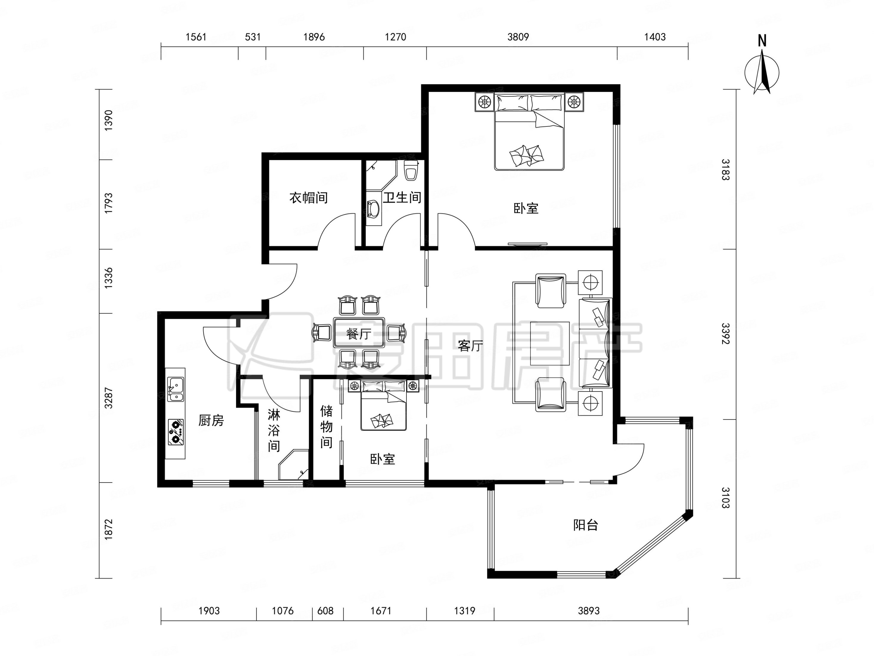 公房2居 高层东南2居 拐角双大阳台,望京花园西区二手房,699万,2室2厅