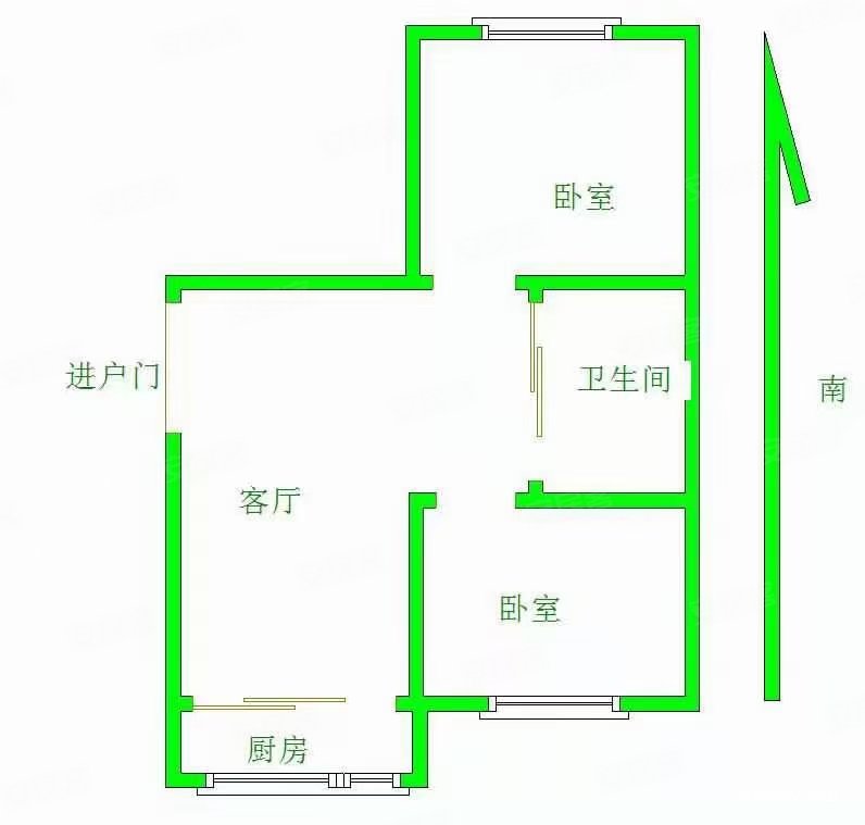 手扶3万五中运河里小区3楼南北通透小h格局精两室