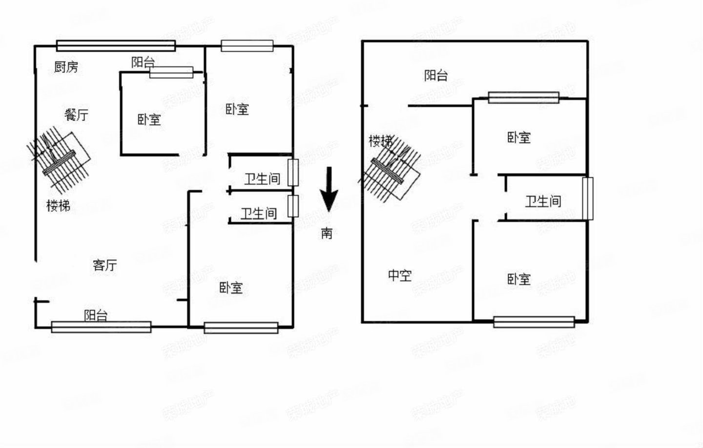 (中空跃层!带车位!带30平露台)豪装5房3卫!降价10万