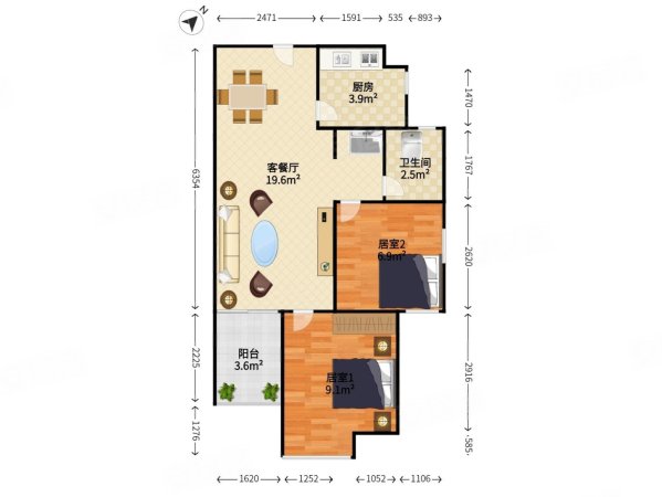 南北通透精装修两房住宅指导价就卖满五深圳北站低价房