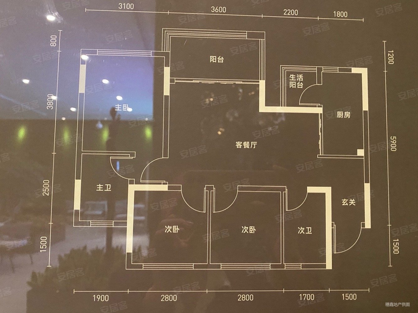 阳光白鹭洲3室2厅2卫86㎡东38万