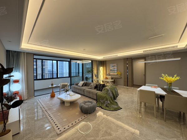 绿城兰园_大横厅四房三卫_全屋定制家具_中央空调地暖_可月付