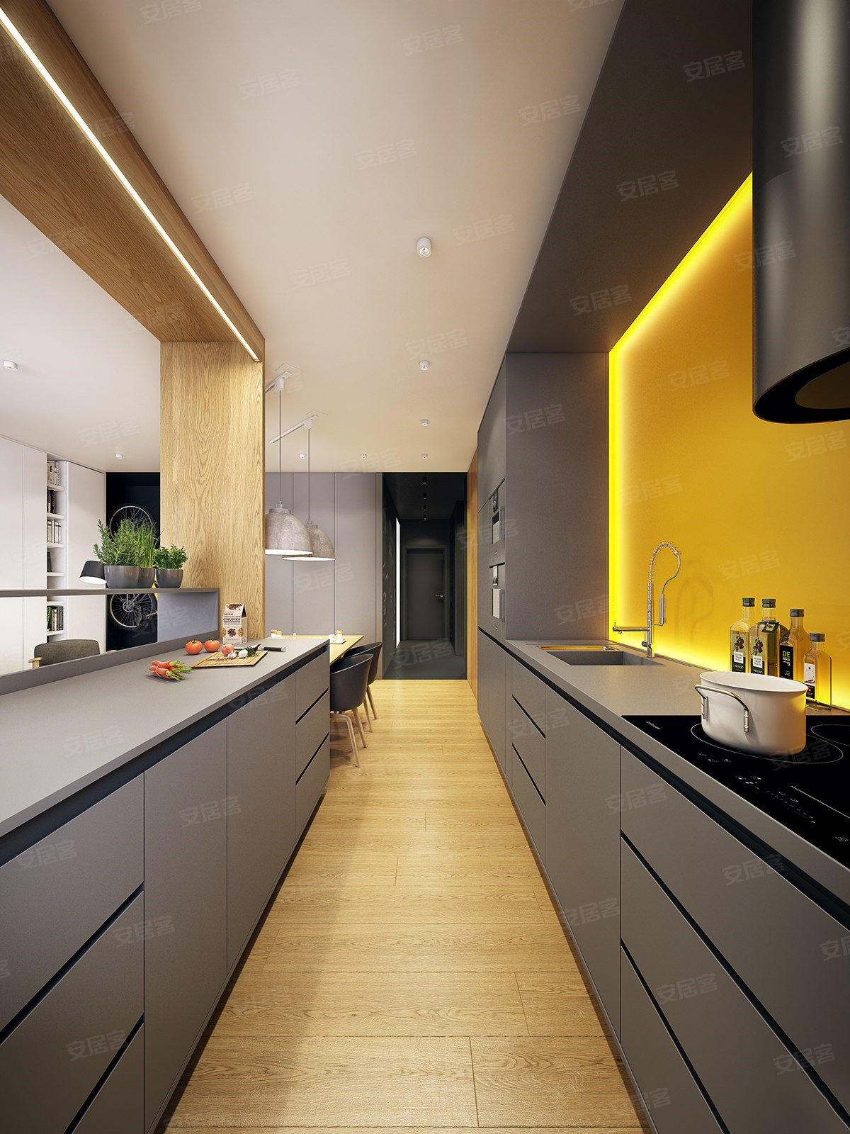 厨房装修时地板、墙壁、天花板材料如何选择
