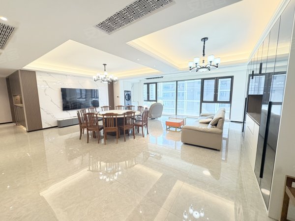 建发郡和府落地窗横厅苏式园林景观小区1步1景接待住工作室