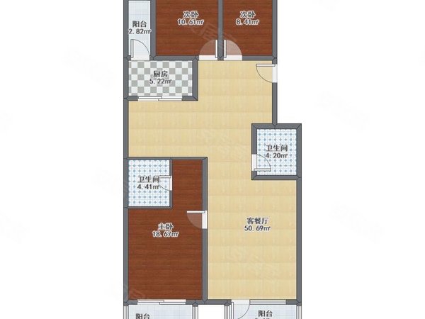 燕郊燕高路福成五期福城上上城五期福成五期 合租主卧南向带阳台 双包