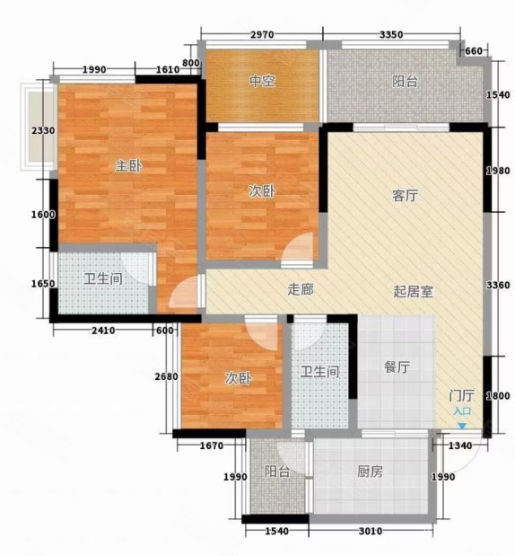 白沙翡翠城3室2厅2卫90㎡西南87万