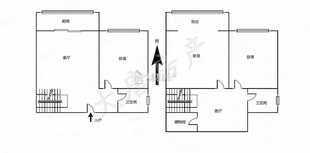 复式电梯房125平一把付65万三室两卫精装合同更名