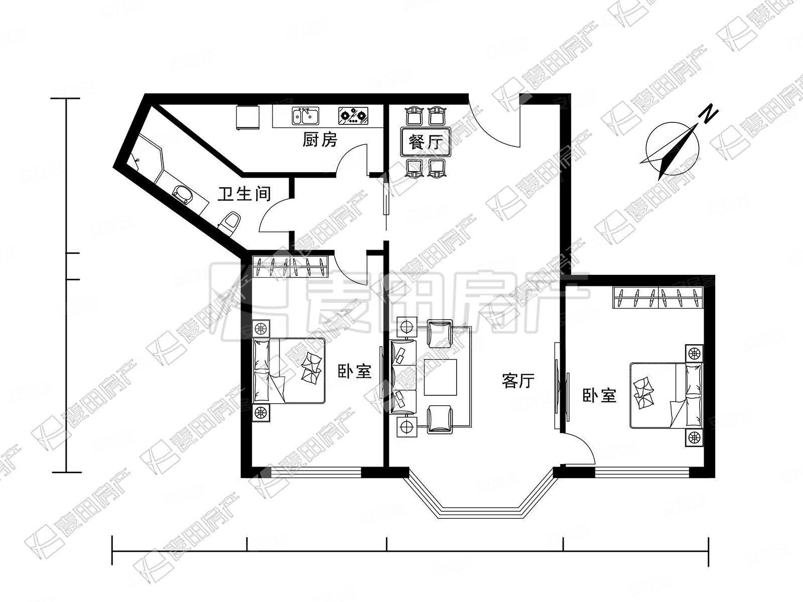 望京西园四区2室1厅1卫89.73㎡东南660万