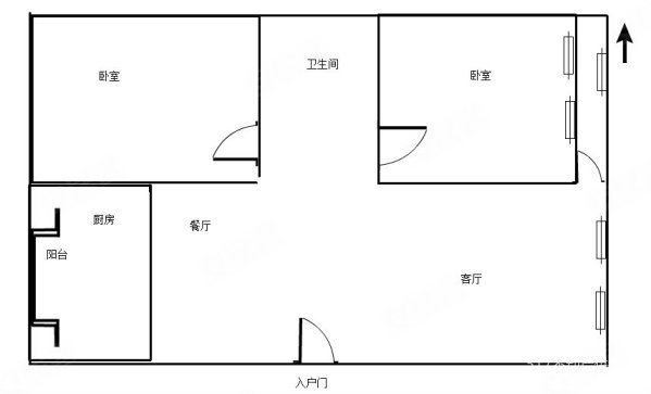 2室2厅 南北通透 四达花园 住房 80平 诚心出售 价