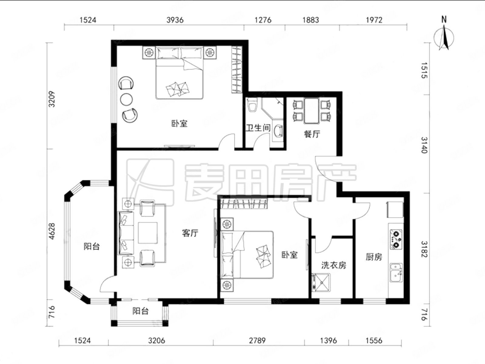 2室1厅 望京花园西区,望京花园西区二手房,575万,2室1厅,1卫,80平米