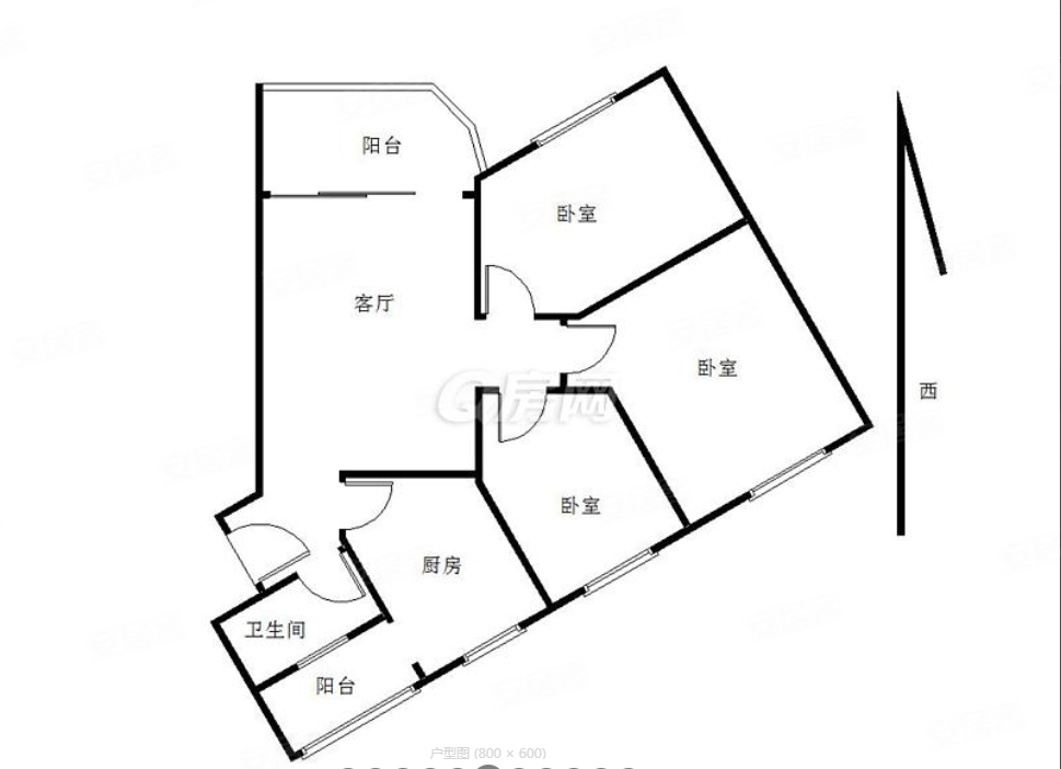 富力半岛花园3室2厅1卫89.56㎡西南310万