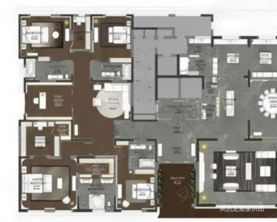 古北壹号(公寓住宅)4室3厅4卫320.81㎡南北4388万
