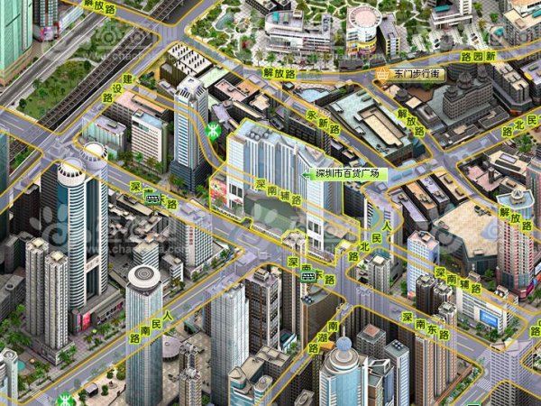 深南路旁、老街地铁站上盖写字楼650㎡电梯口