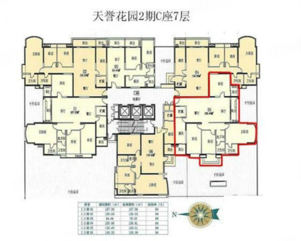 天誉花园户型图,广州天誉花园户型图大全,天誉花园房型图-广州安居客