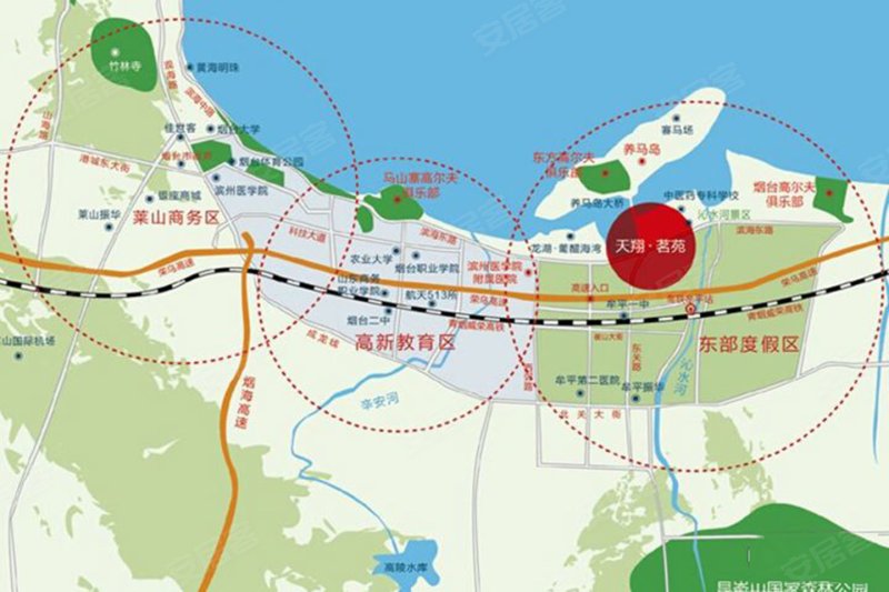 烟台天翔茗苑-交通图(14) - 烟台安居客