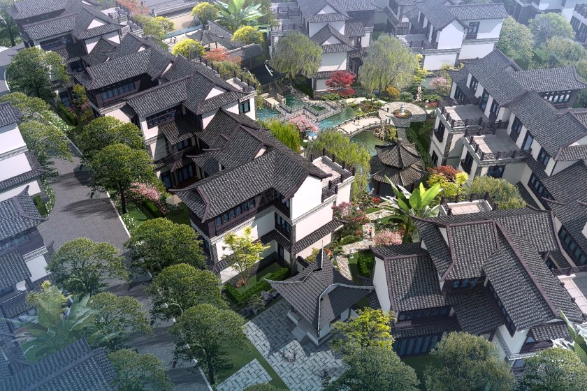 徽派建筑风格江南别院