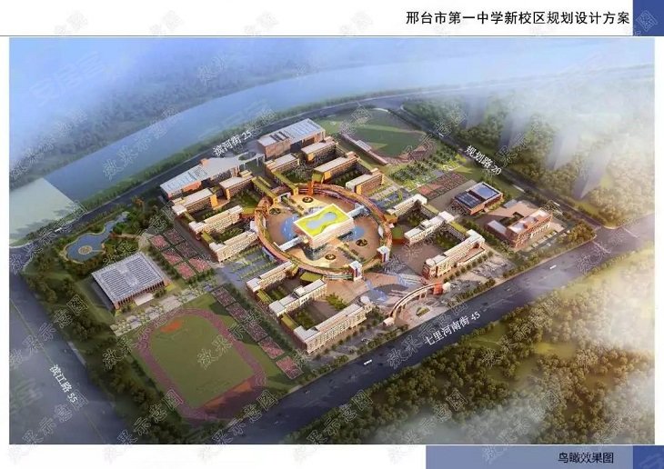 学院的状况相似 受地理位置的限制 校园难以扩建 终于,邢台一中新校区