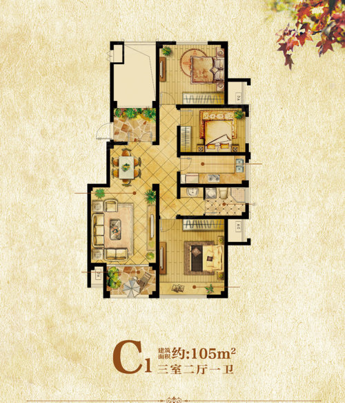 香颂溪岸户型图